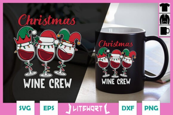 Christmas Wine Crew Funny Santa SVG Graphics and Crafts Review