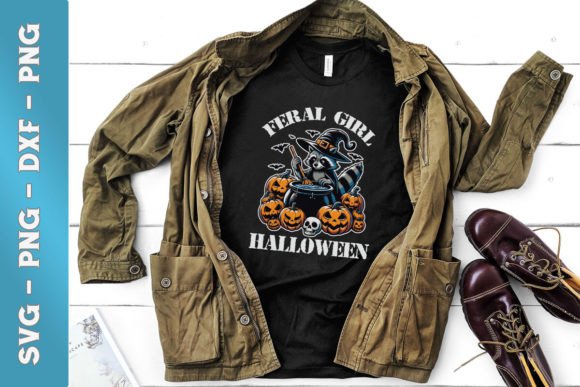Feral Girl Halloween Funny Raccoon SVG Graphics and Crafts Review
