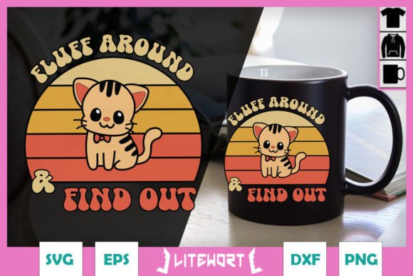 Fluff Around Find out Funny Cat SVG Graphics and Crafts Review