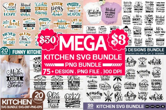 Funny Kitchen Svg Bundle,75 Design ,Funn Graphics & Crafts Review