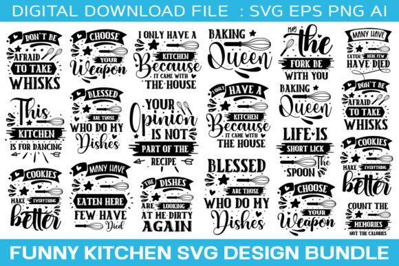 Funny Kitchen SVG Bundle Cutting Board