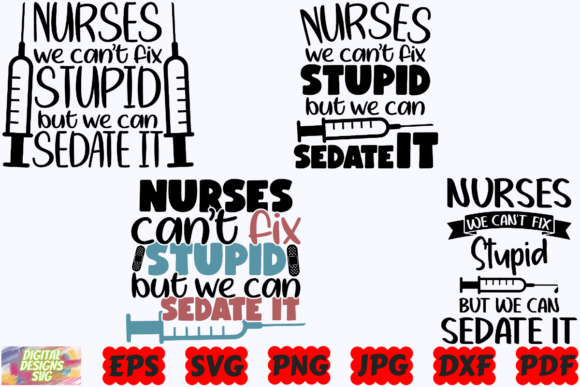 Funny Nurse SVG Graphics for Crafts and Branding