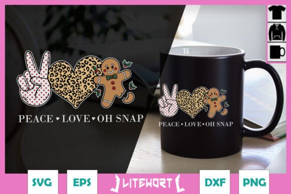 Peace Love Oh Snap Funny Gingerbread SVG Graphics and Crafts Review