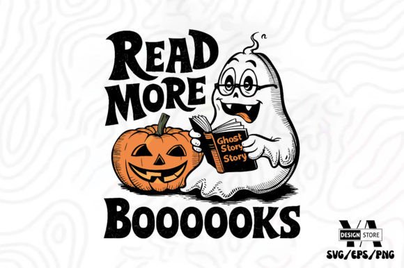 Read More Boooooks Funny Ghost SVG PNG