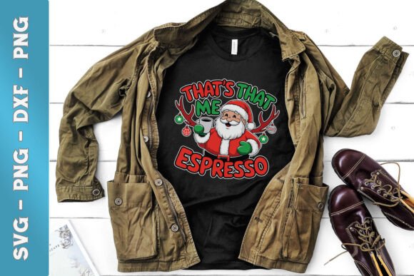 Santa Espresso Christmas Funny Santa SVG Graphics and Crafts