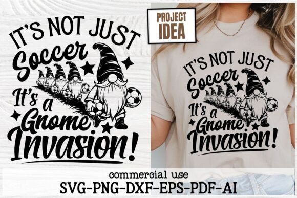 Soccer Gnome SVG Funny Gnome Invasion Graphics and Crafts