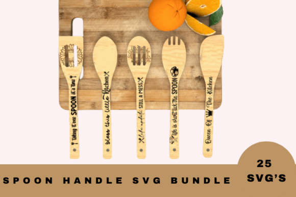 Spoon Handle SVG - Funny Kitchen Quotes Graphics and Crafts