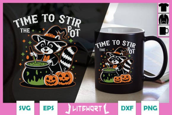 Time to Stir the Pot Funny Halloween SVG Graphics and Crafts