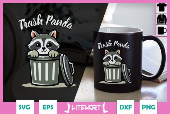 Trash Panda Funny Raccoon SVG Graphics and Crafts