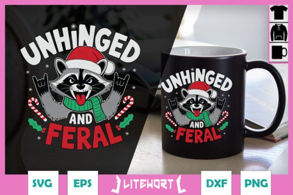 Unhinged and Feral Funny Raccoon SVG Graphics